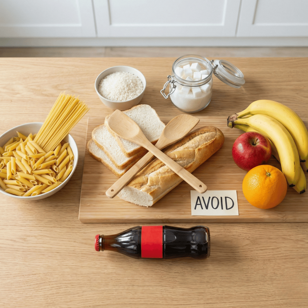 Vältettävät ruoat ketolla - leipä, pasta, riisi, sokeri ja makeat hedelmät