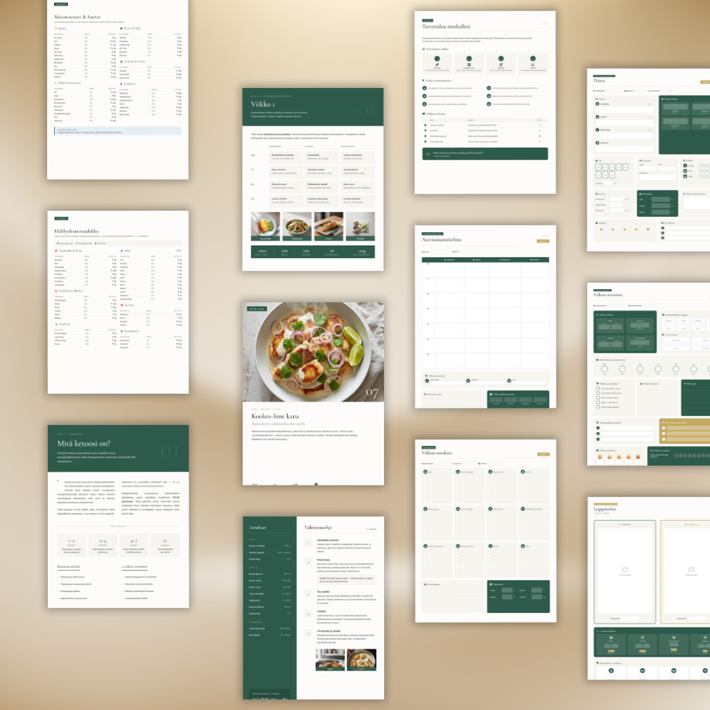 4 Viikon Ketogeeninen Suunnitelma - Keto-ohjelma painonpudotukseen ja laihdutukseen suomeksi