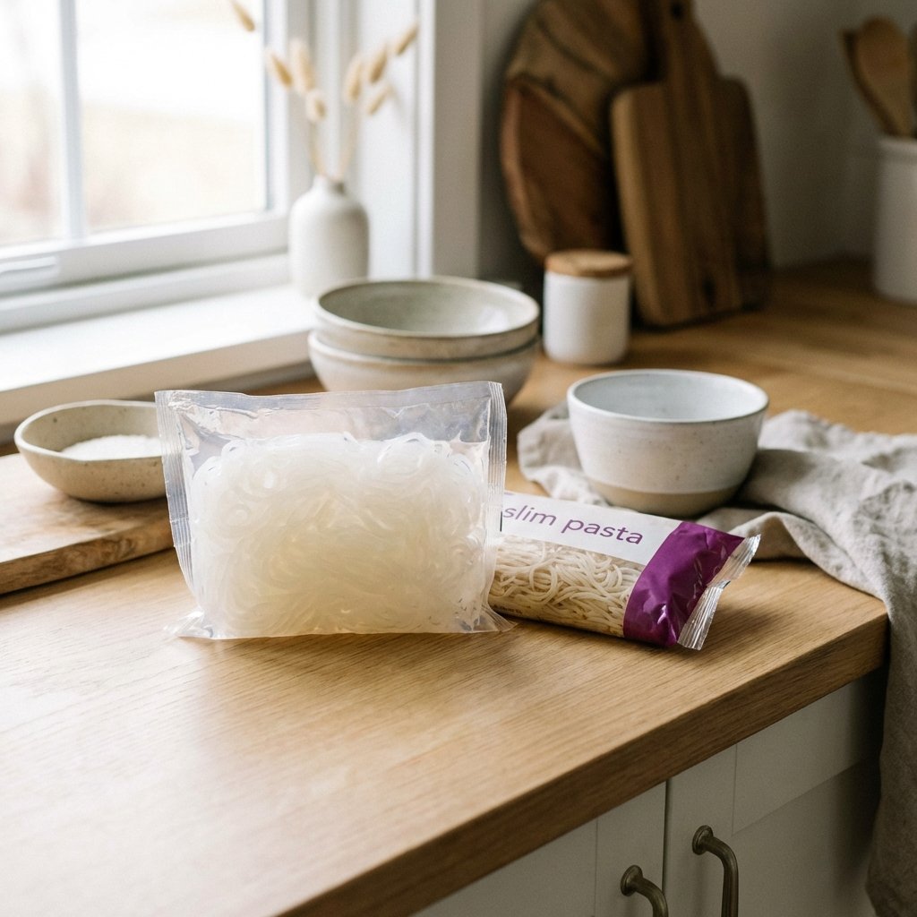 Shirataki konjac-nuudelit ja Slim Pasta tuotteet suomalaisista ruokakaupoista