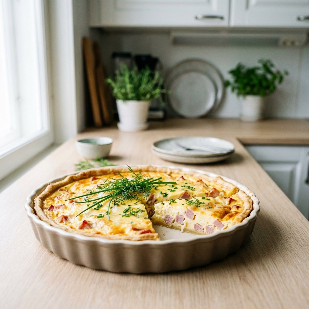 Keto Kinkkupiirakka: Helppo Resepti Mantelijauhopohjalla