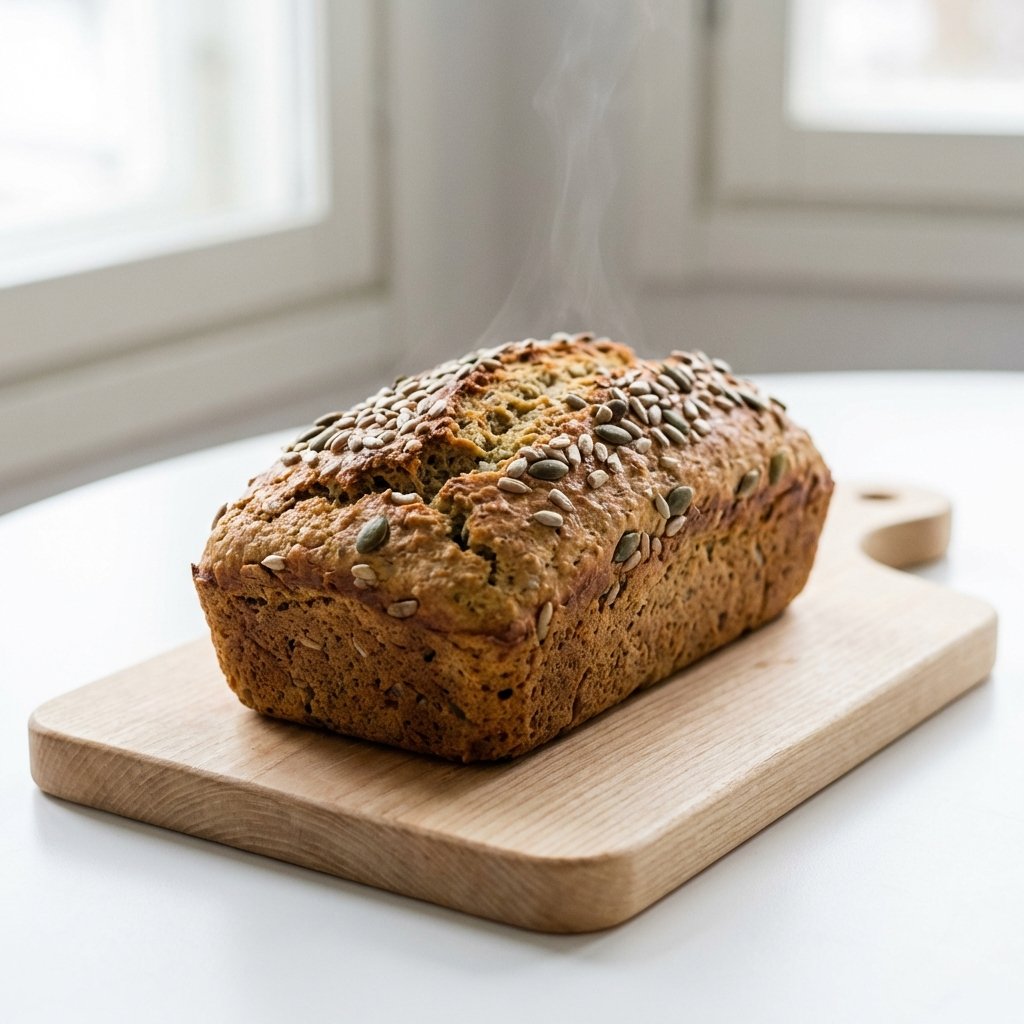 Kotitekoinen keto-leivät pellillä, juuri uunista otettuna
