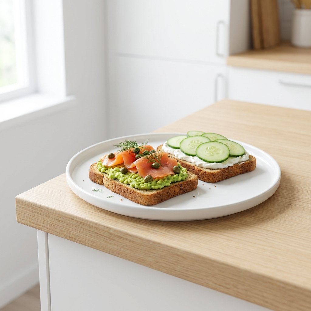 Keto-voileipä avokadolla ja savulohella