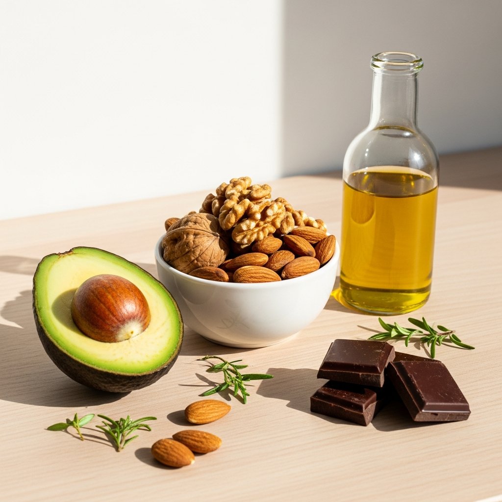 Keto-rasvalähteet: avokado, pähkinät ja oliiviöljy kolesteroliprofiilia parantamassa