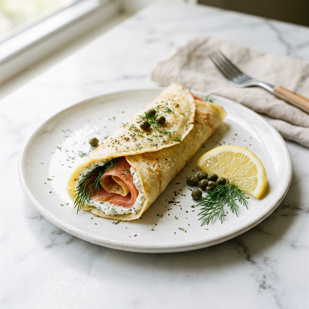 Täytetty keto-lettu — lohi ja tuorejuusto