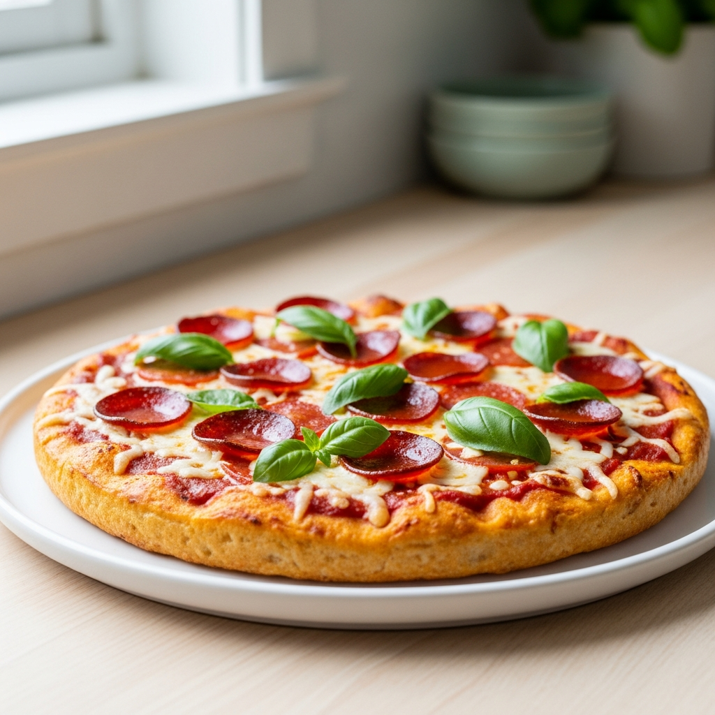 T&auml;ydellinen keto-pizza Fat Head -pohjalla &ndash; rapea ja maukas