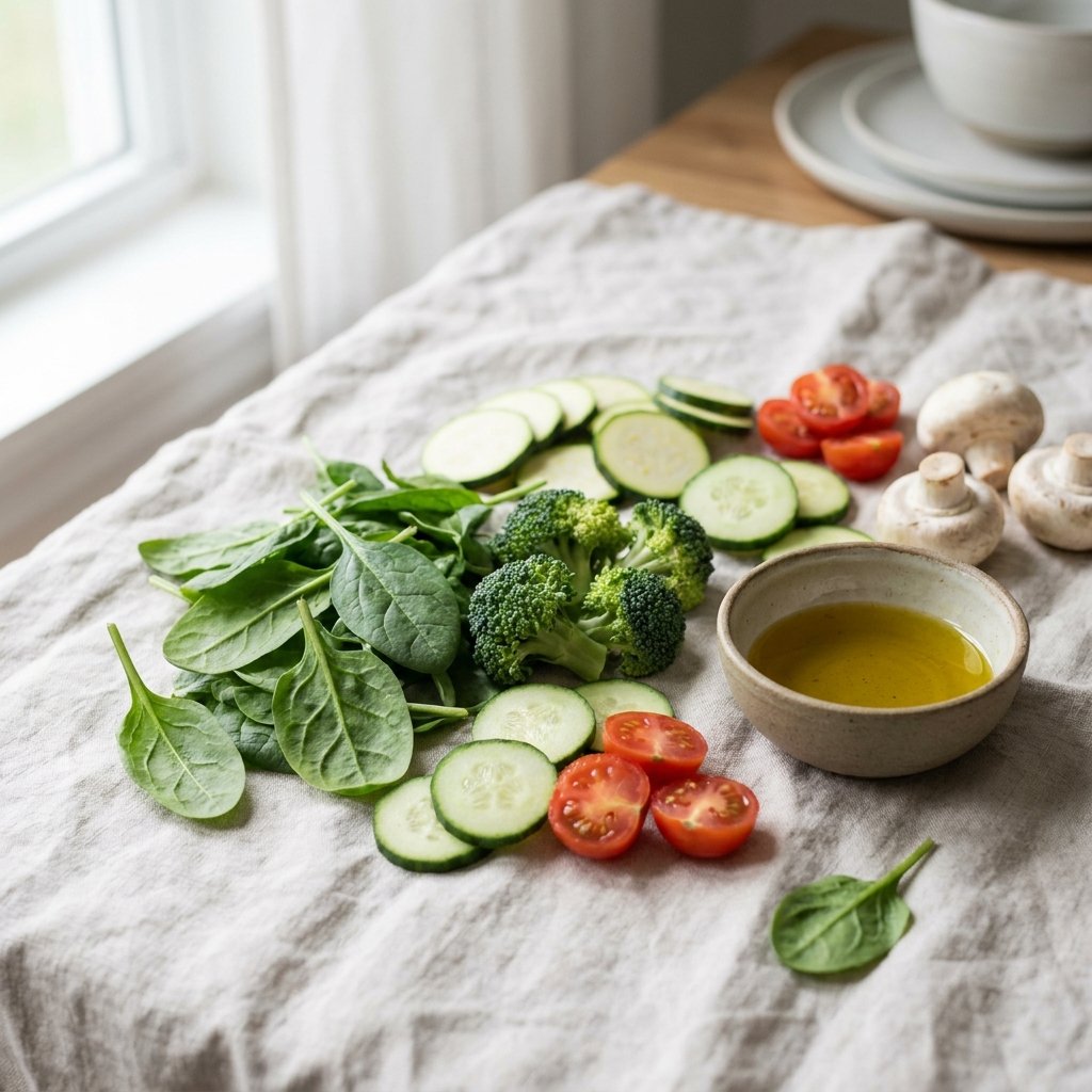 Parhaat keto-kasvikset — tuoreita vihanneksia pohjoismaisella asetelmalla